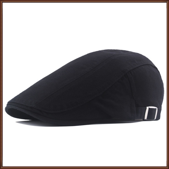 Mũ Beret Cotton Mỏng Màu Sắc Đơn Giản Phong Cách Retro Chống Nắng Thoáng Khí Cho Nam