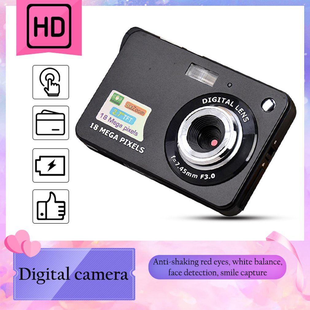 2.7 Inch Tft Lcd Display 18Mp 720P 8X Zoom Hd Digital Camera Anti-Shake Camcorder Videos Cmos Micro Children Gift [Q/2]