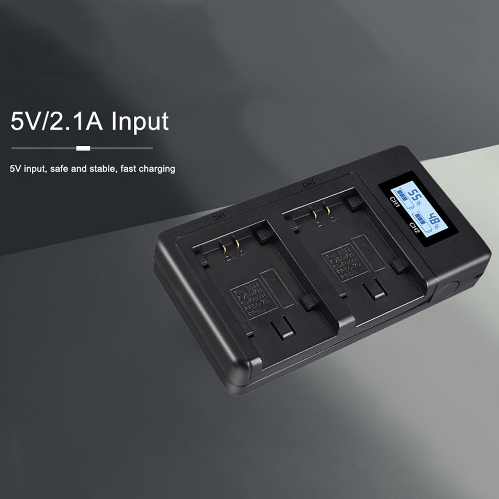 Durable Lcd Smart Digital Charger Np-Fh70 Can Be Charged Fv90 Fv70 Fh100 Fv100 Fh50 Display 5V [Q/13]