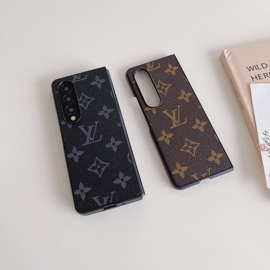 Ốp Điện Thoại Da PU Dạng Gập Phong Cách vintage Sang Trọng Cho Samsung Galaxy Z Fold 1 2 3 Z Fold 4 5G Z Fold3