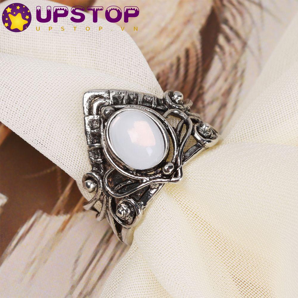 Nhẫn Mạ Bạc Đính Đá Phong Cách Vintage|Băng Đeo Cổ Tay Họa Tiết Kẻ Sọc