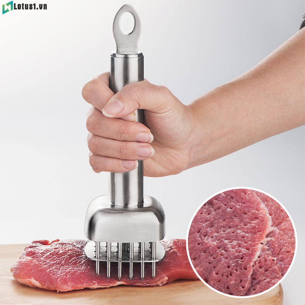 Sẵn Sàng Chứng Khoán 304 Thép Không Gỉ Lỏng Thịt Kim Chèn Khóa Thịt Buộc Công Cụ Thịt Bò Bít Tết Búa Công Cụ Dịu Dàng Thịt Và Bị Hỏng Gân Thần Thánh Công Cụ