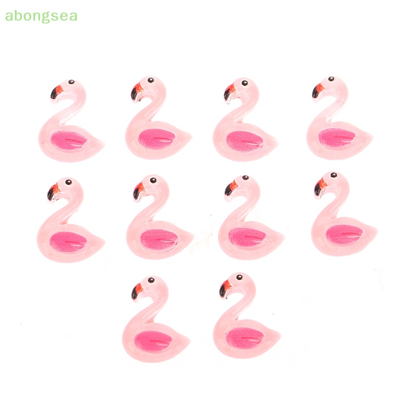 Set 10 Đồ trang trí Chim Hồng Hạc Mini Kích Thước 10 * 13mm Dùng Để Trang Trí