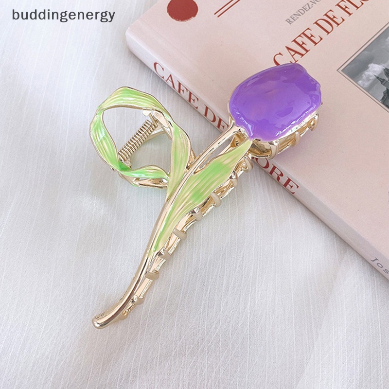 {BUDDI} Mới Kẹp Tóc Hoa Tulip / Cá Mập / Kẹp Tóc Đuôi Ngựa Ngọt Ngào Thời Thượng {BUDDI {buddingenergy}