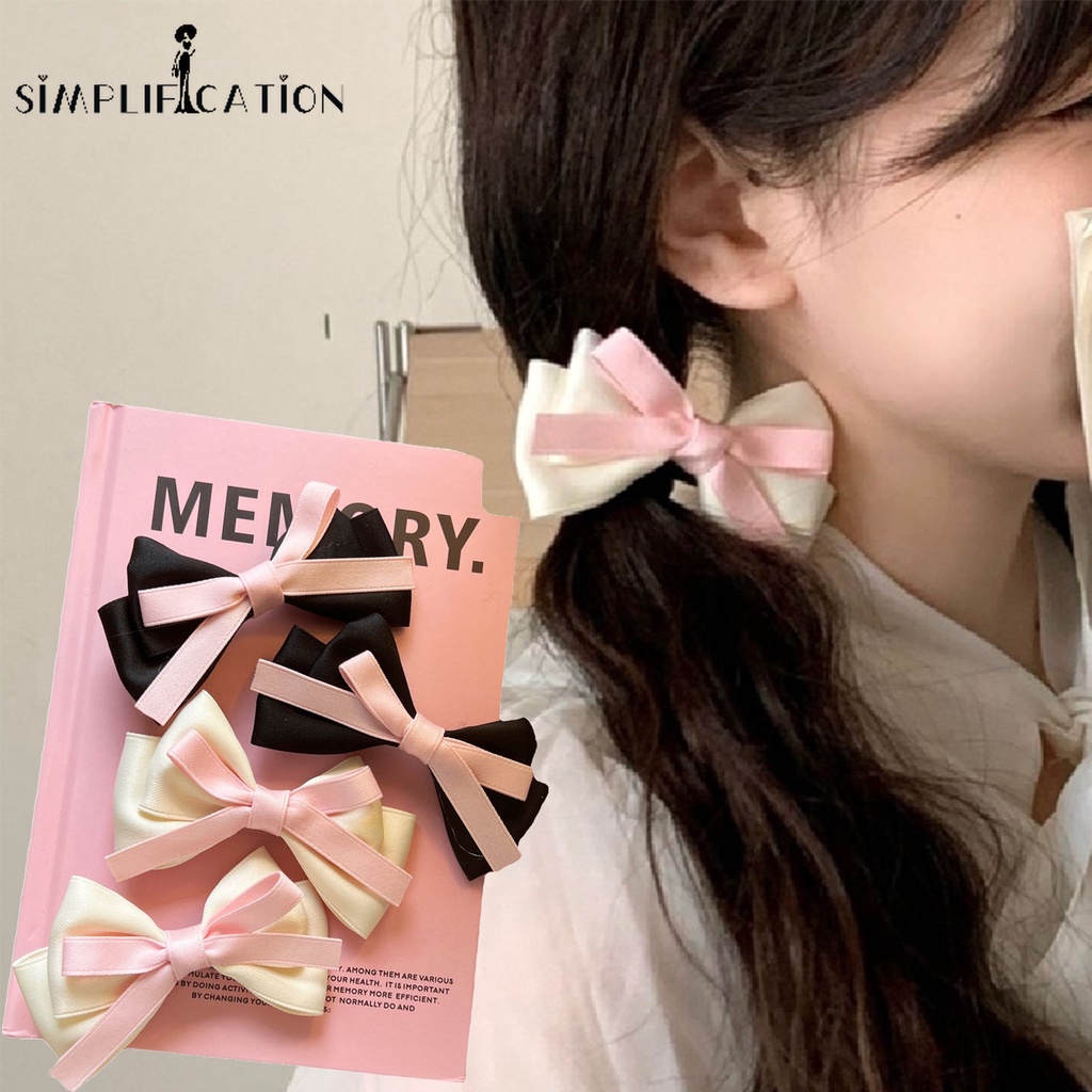 Kẹp Tóc Hình Nơ Lớn Bằng Kim Loại Phong Cách Hàn Quốc Thời Trang Cho Nữ