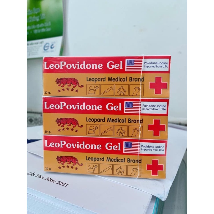 Gel mỡ sát khuẩn LeoPovidone tuýp 20g Thái Lan