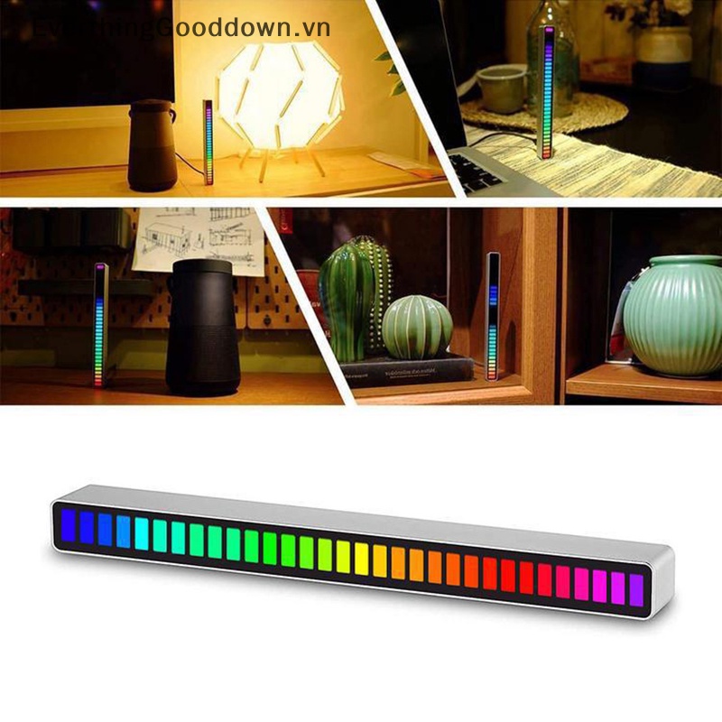 Everthinggooddown RGB Điều Khiển Âm Thanh Đèn Ngủ Ban Đêm Trang Trí Nội Thất vn