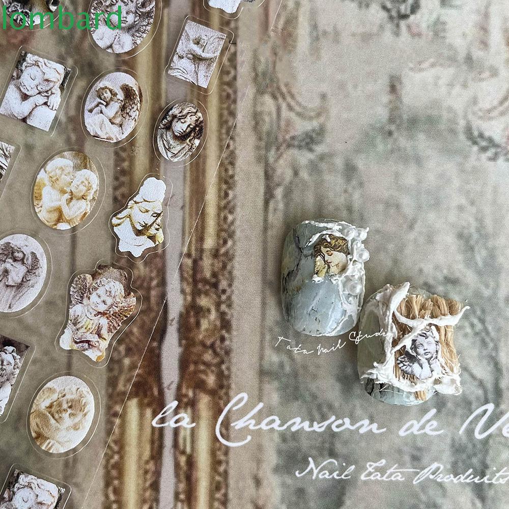 Miếng Dán Trang Trí Móng Tay Thời Trang Phong Cách Retro Dành Cho Nữ