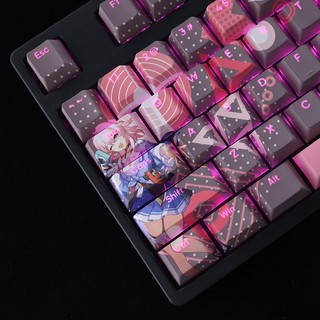 March 7th Keycaps Cherry Profile Honkai Star Rail Anime PBT Dye Sub Cơ Keycap