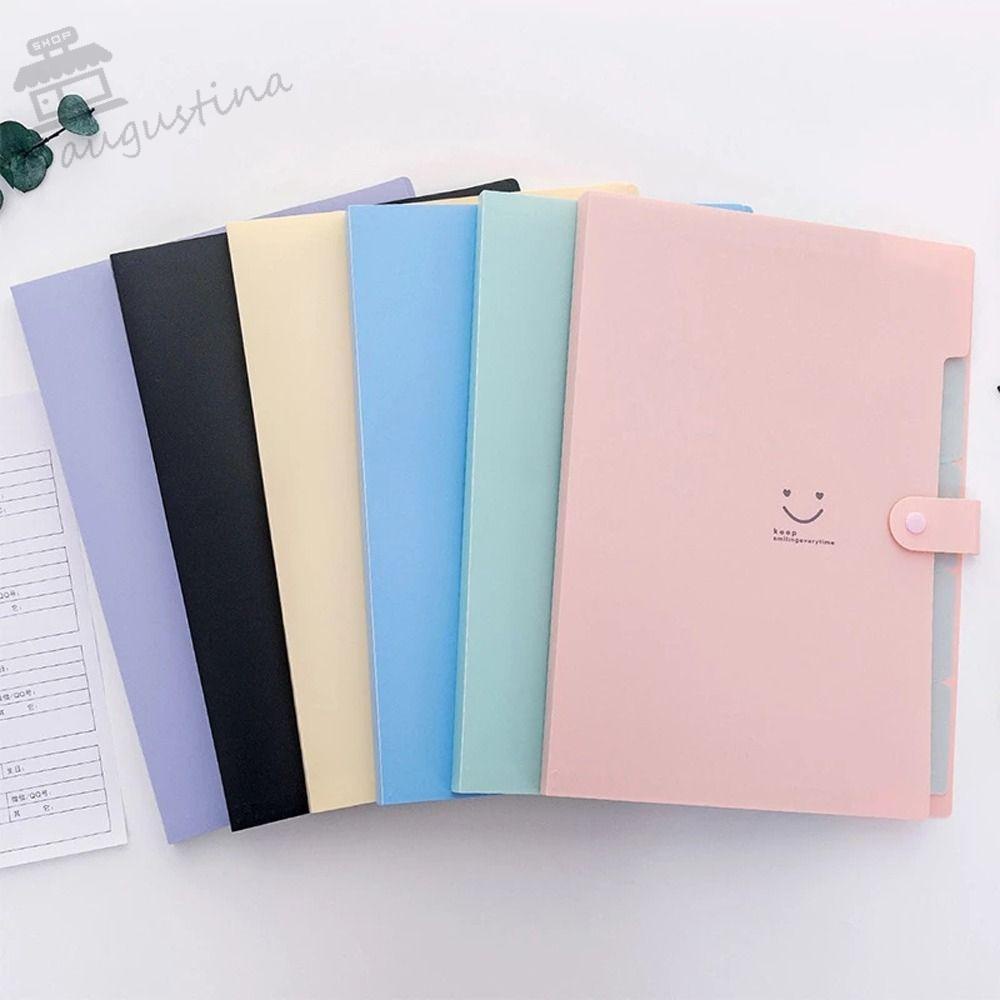 Túi Đựng Tài Liệu Khổ A4 Bằng Nhựa Màu Sắc Ngọt Ngào Tiện Dụng Cho Văn Phòng