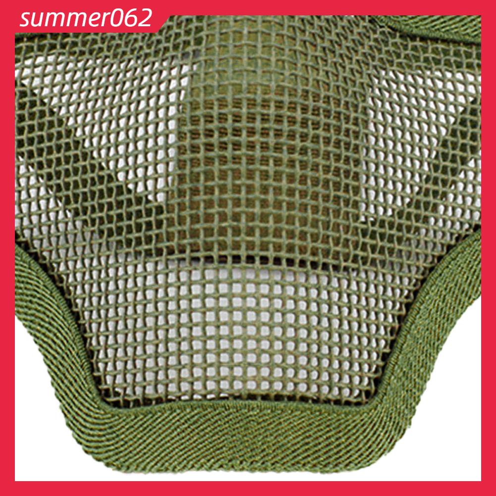 Summer062 Bảo vệ nửa mặt Lưới thép bảo Thiết kế thoáng mát Mũ che đầu từ 54 đến 62cm cho các hoạt động ngoài trời