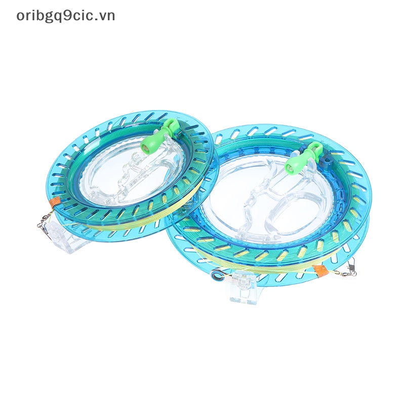 Oribgq9cic Máy cuộn Dây Diều pha lê bằng ABS 18cm có bóng dây 200M có khóa thiết bị câu cá VN