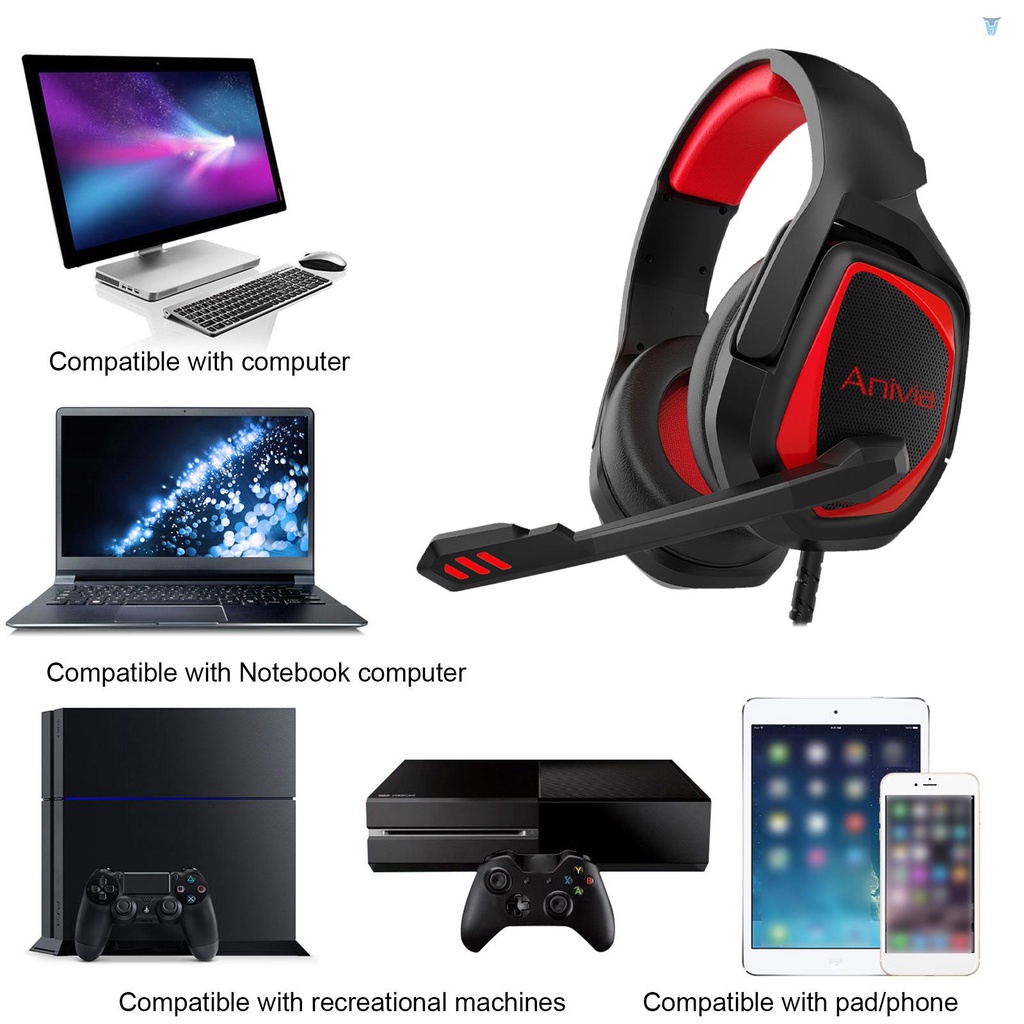 Tai Nghe Chụp Tai Anivia MH602 Chống Ồn Có Micro Jack 3.5mm Âm Thanh Sống Động