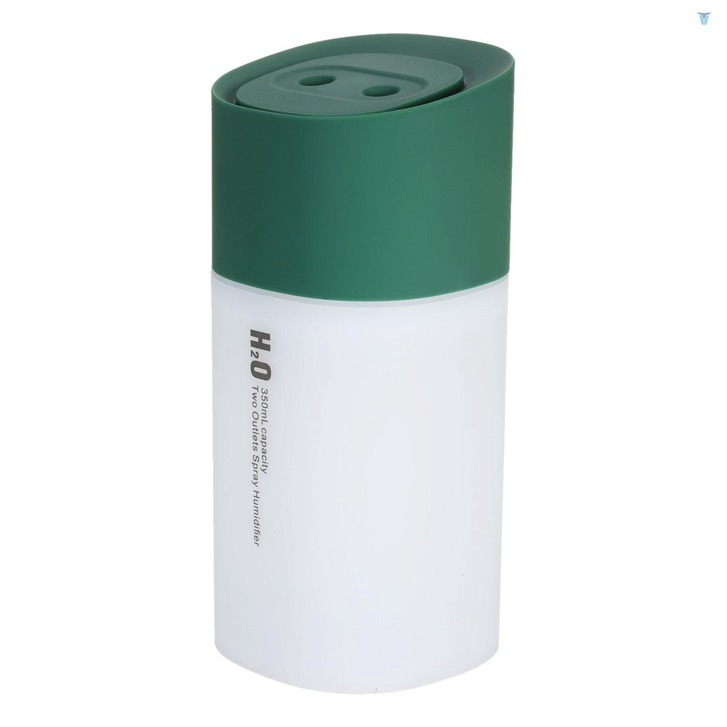 Máy Phun Sương Tạo Độ Ẩm Hai Đầu 350ml Tích Hợp Đèn Nhiều Màu Tiện Dụng