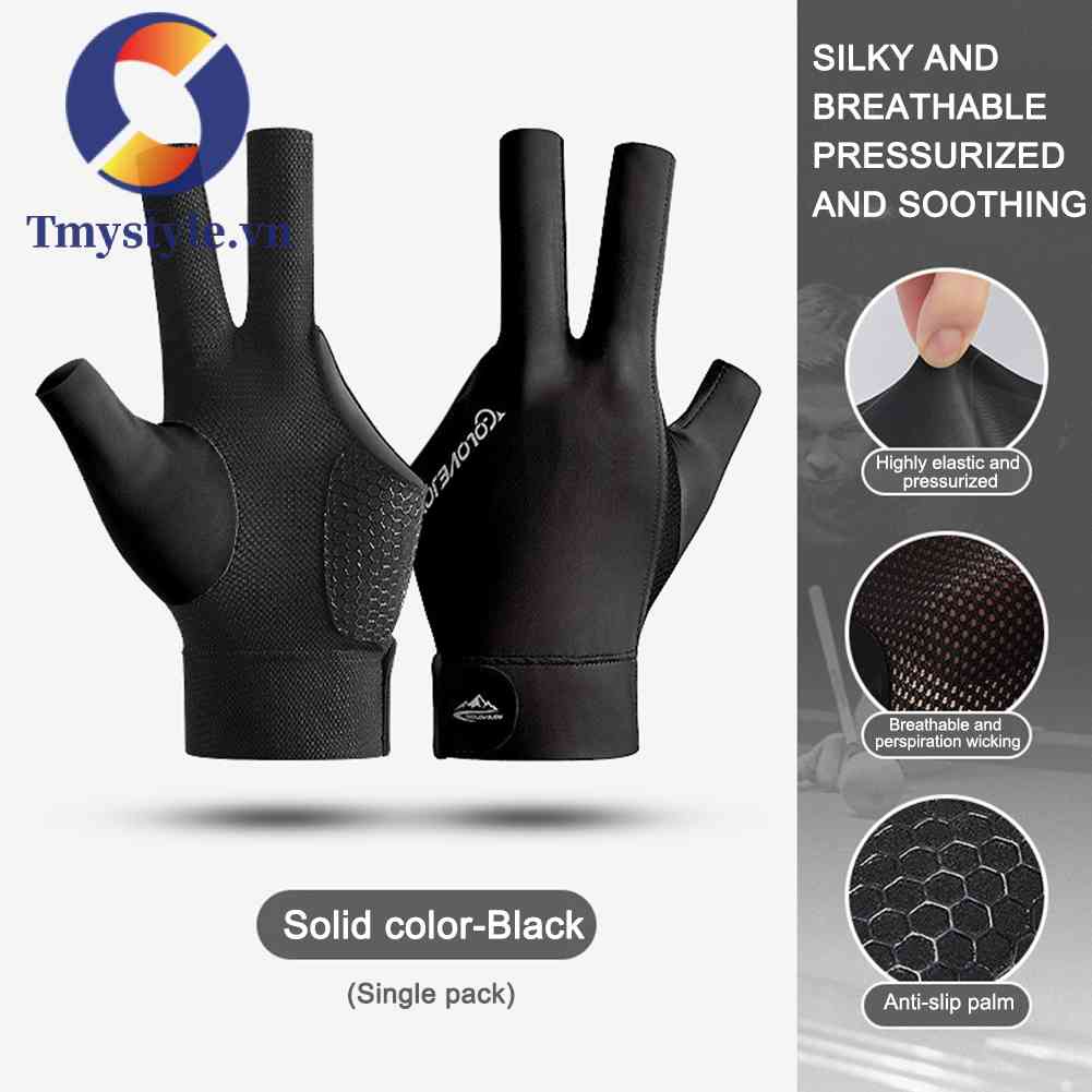 Găng Tay Hở Ngón Bằng Polyester Trọng Lượng Nhẹ Chống Trượt Hỗ Trợ Luyện Tập Bida