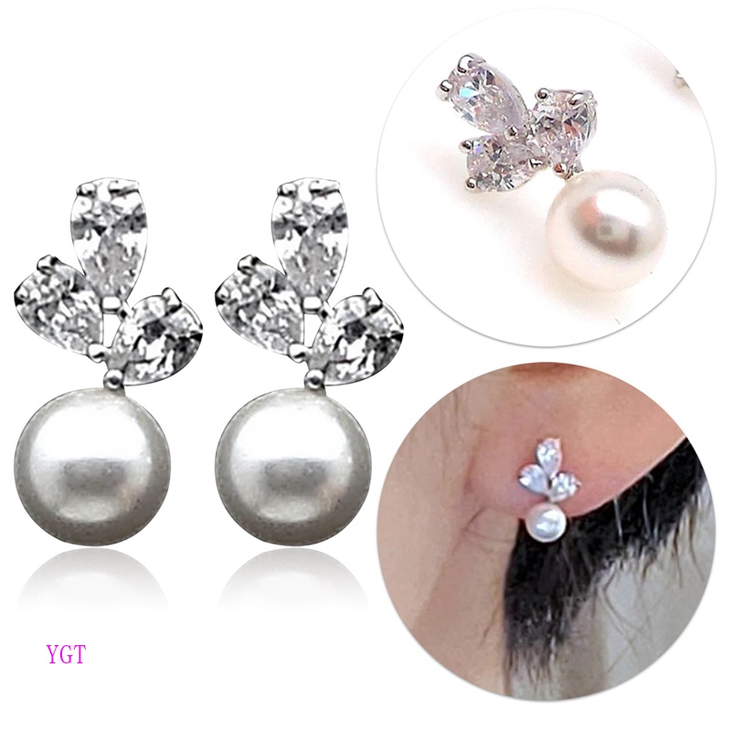 Ygt Bông Tai Đính Ngọc Trai Giả Thanh Lịch Cho Nữ