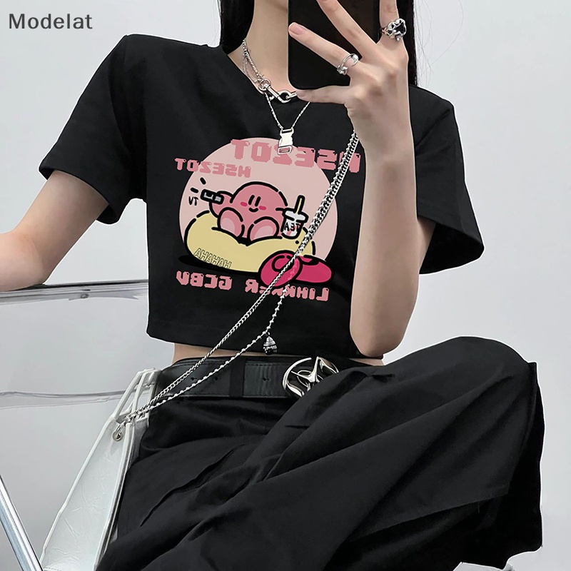 Áo Thun Tay Ngắn Cổ Tròn In Họa Tiết Hoạt Hình Thời Trang Mùa Hè Cho Nữ