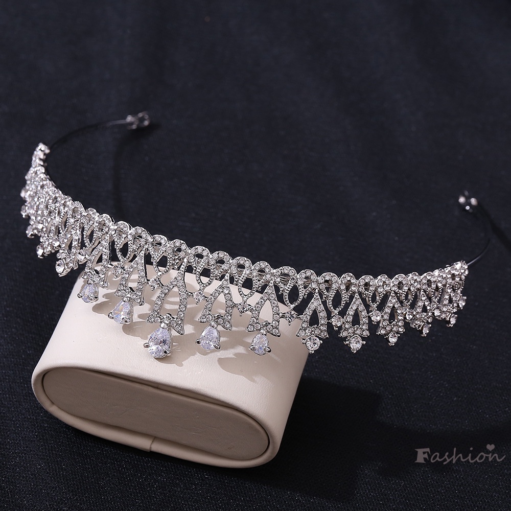 Cài Tóc Hình Vương Miện Đính Đá Sang Trọng Cho Cô Dâu