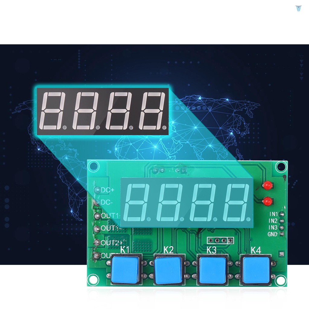 Mô Đun Rơ Le Kỹ Thuật Số 7-27V 2 Kênh Điều Khiển Thời Gian Chu Kỳ Thời Gian 0.01s-999 Phút Cho Nhà Thông Minh