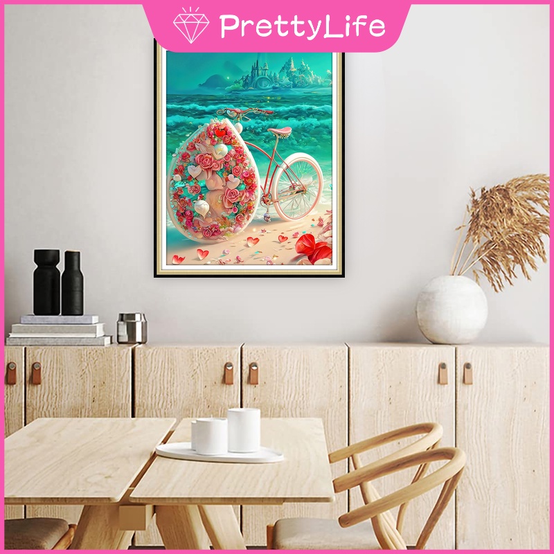 Bộ Tranh Đính Đá 5D DIY Hình Hoa Hồng Lãng Mạn Kích Thước 30x40cm / 40x50cm