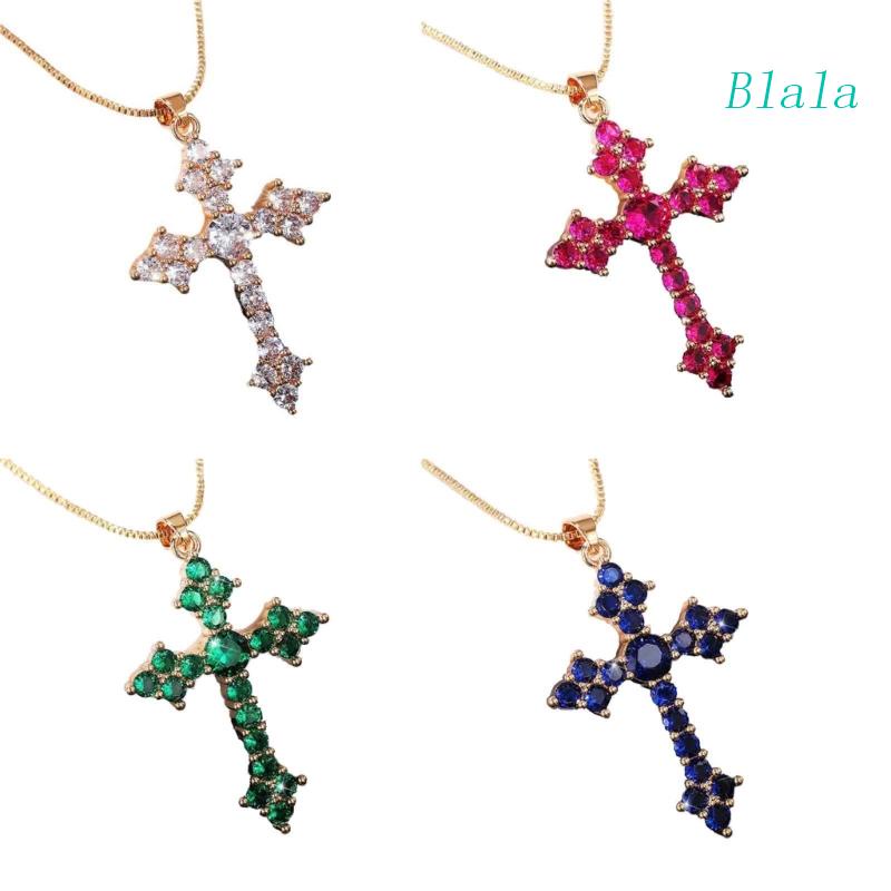 Vòng cổ Vàng Mặt Hình Thánh Giá Đính Đá Zircon Cho Nam Và Nữ