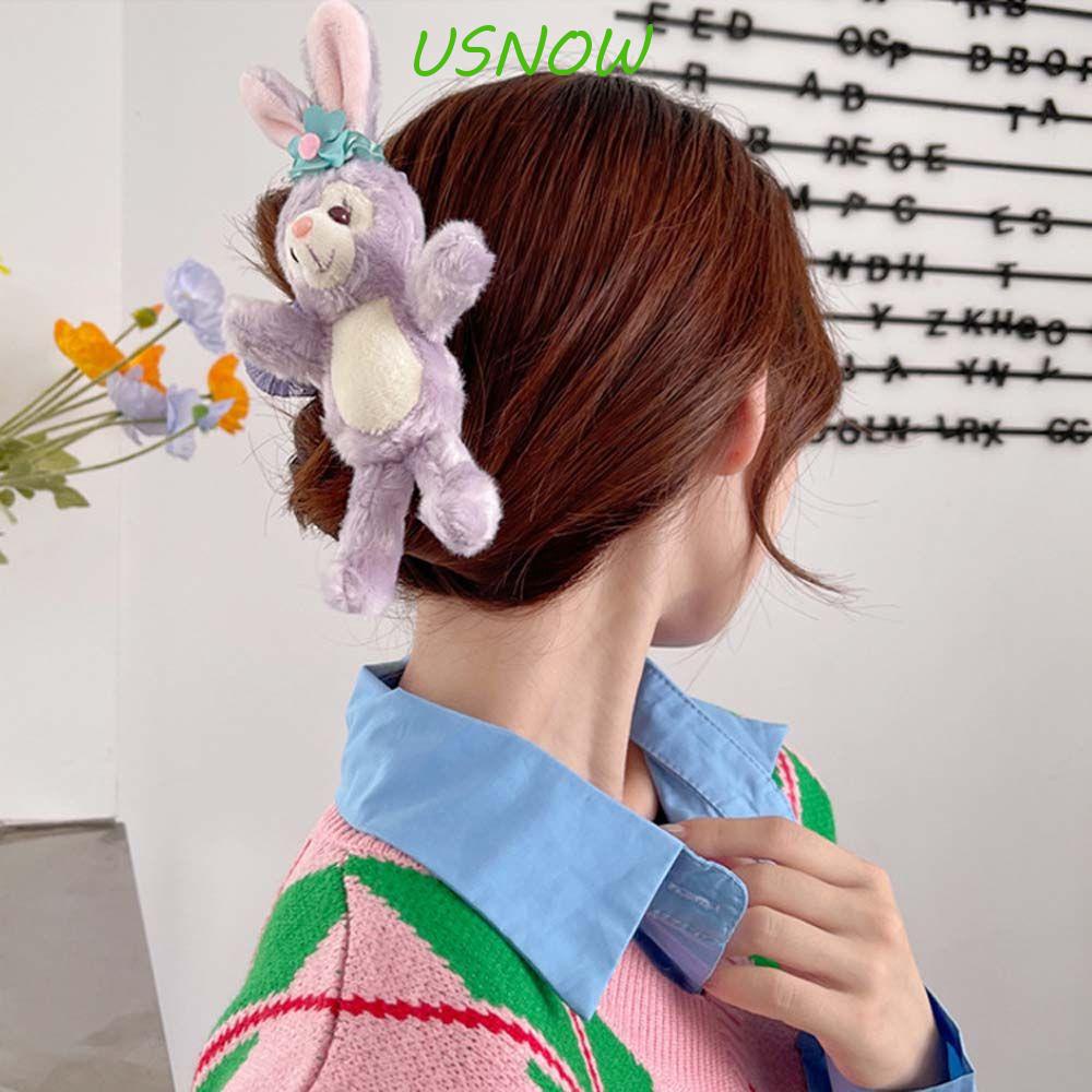 Kẹp Tóc Hình Thỏ Hoạt Hình Bằng Acrylic Phong Cách Hàn Quốc