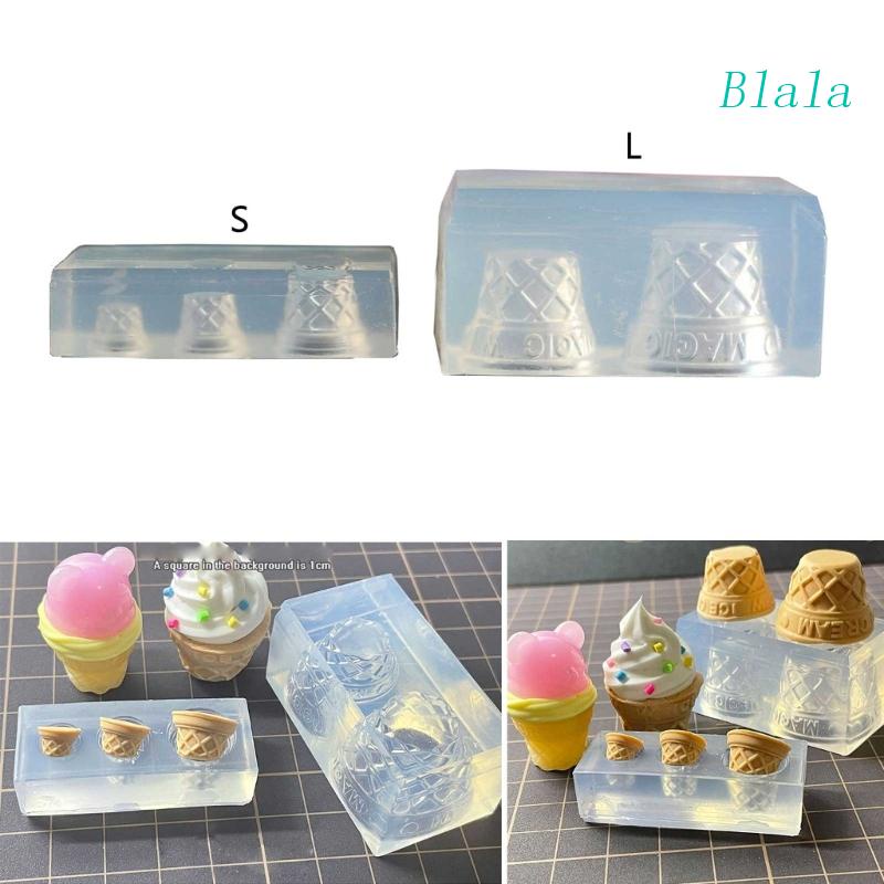 Khuôn Silicone Làm Kem Hình Nón Trang Trí DIY