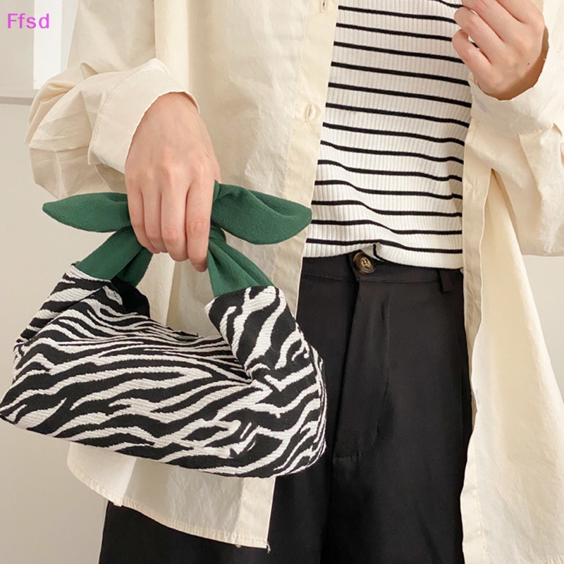 {Ffsd} Túi Đựng Hộp Cơm Trưa / Đồ Trang Điểm In Họa Tiết Ngựa Vằn Phong Cách Nhật Bản Thời Trang Cho Nữ * Hàng Bán Chạy