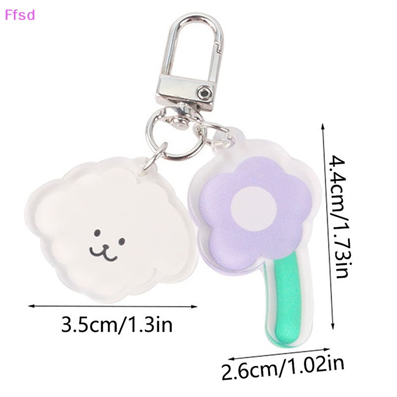 {Ffsd} Móc Khóa Hình Hoa Tulip Đám Mây Dễ Thương Trang Trí Ba Lô / Ô Tô * Bán Chạy