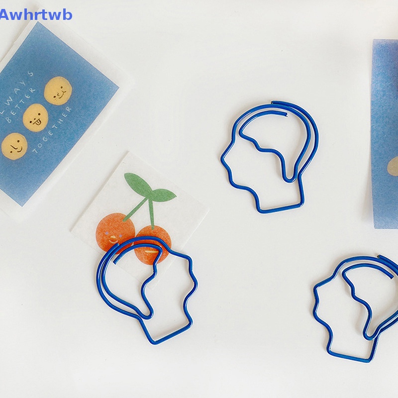 Set 10 Kẹp Giấy Đánh Dấu Trang Sách Hình Người Đàn Ông Avatar Bằng Kim Loại Dễ Thương Dùng Làm Quà Tặng Trường Học / Văn Phòng Mới