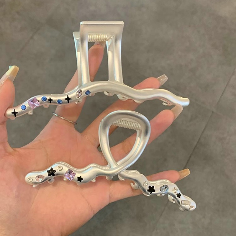 Kẹp Tóc Càng Cua Kim Loại Màu Trơn Đính Kim Cương Giả Y2K Kiểu Hàn Quốc Thanh Lịch Cho Nữ dreamdiary