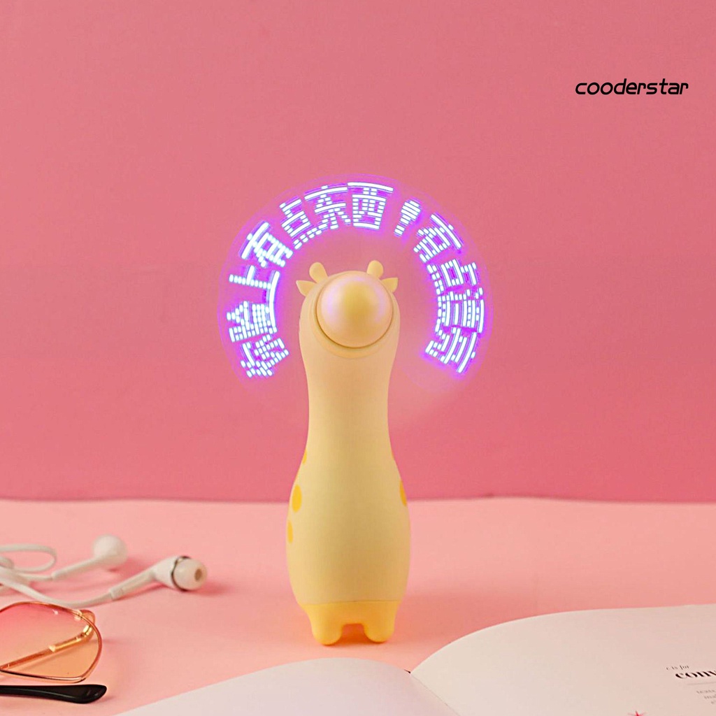 Quạt Làm Mát Hoạt Hình Bằng ABS Có Đèn Flash Siêu Mạnh