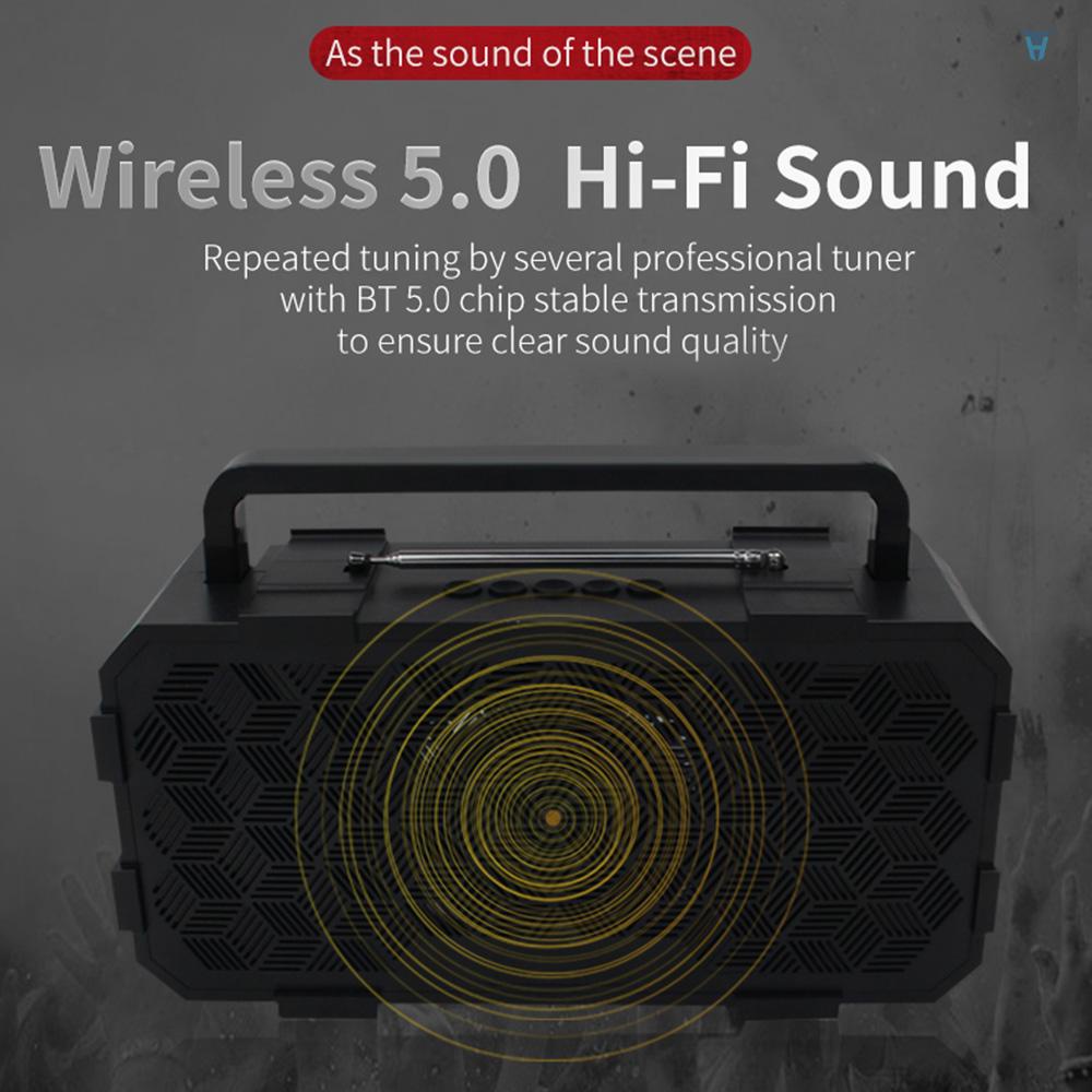 Loa Bluetooth 5.0 J831 Không Dây Có Đèn Pin Hỗ Trợ AUX TF Cổng USB Cho Hoạt Động Ngoài Trời