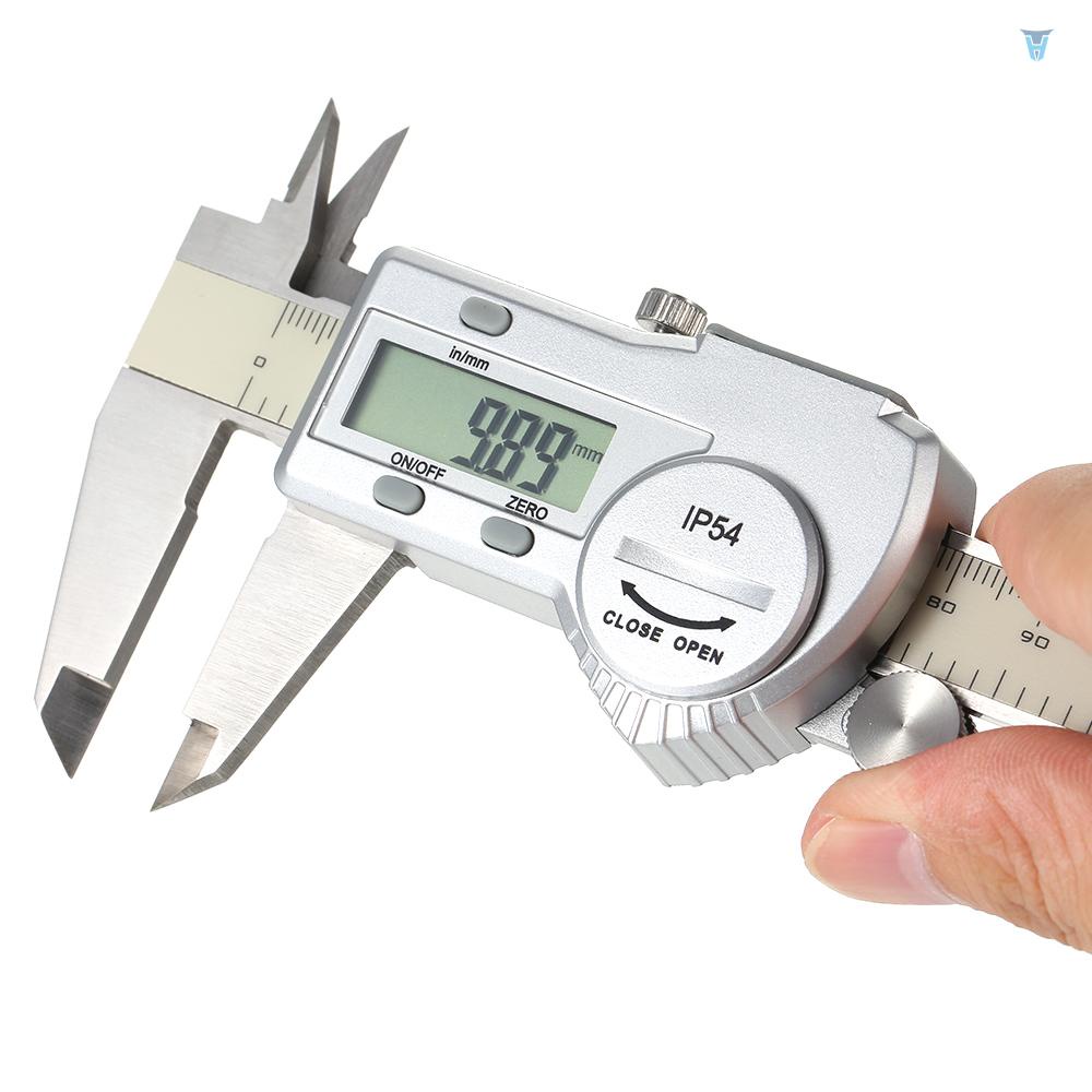 Thước Kẹp Điện Tử Chất Liệu Thép Không Gỉ IP54 Màn Hình LCD mm / inch Chống Thấm Nước