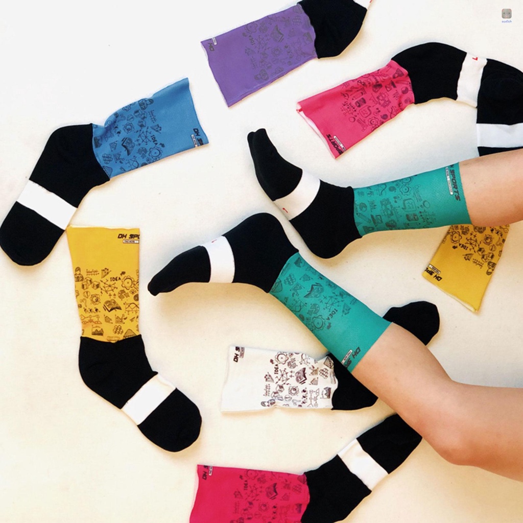 Vớ Thể Thao Thoáng Khí Chống Ẩm In Họa Tiết Độc Đáo Thời Trang Cho Nam Và Nữ