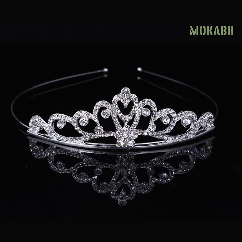 [Mok Abh] Cài Tóc Hình Vương Miện Có Đính Đá Đáng Yêu Cho Bé Gái
