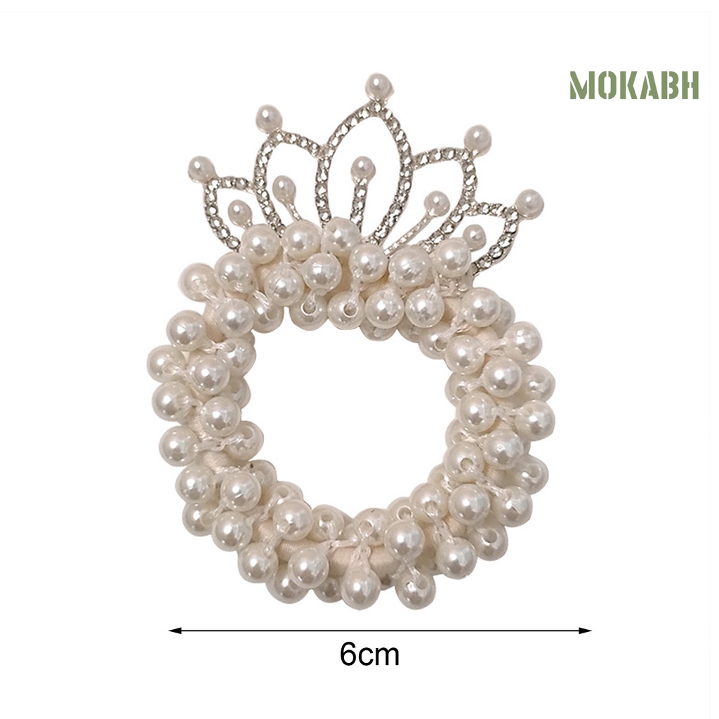 Dây Buộc Tóc Hình Vương Miện Đính Đá Màu Sắc Xinh Xắn Cho Nữ