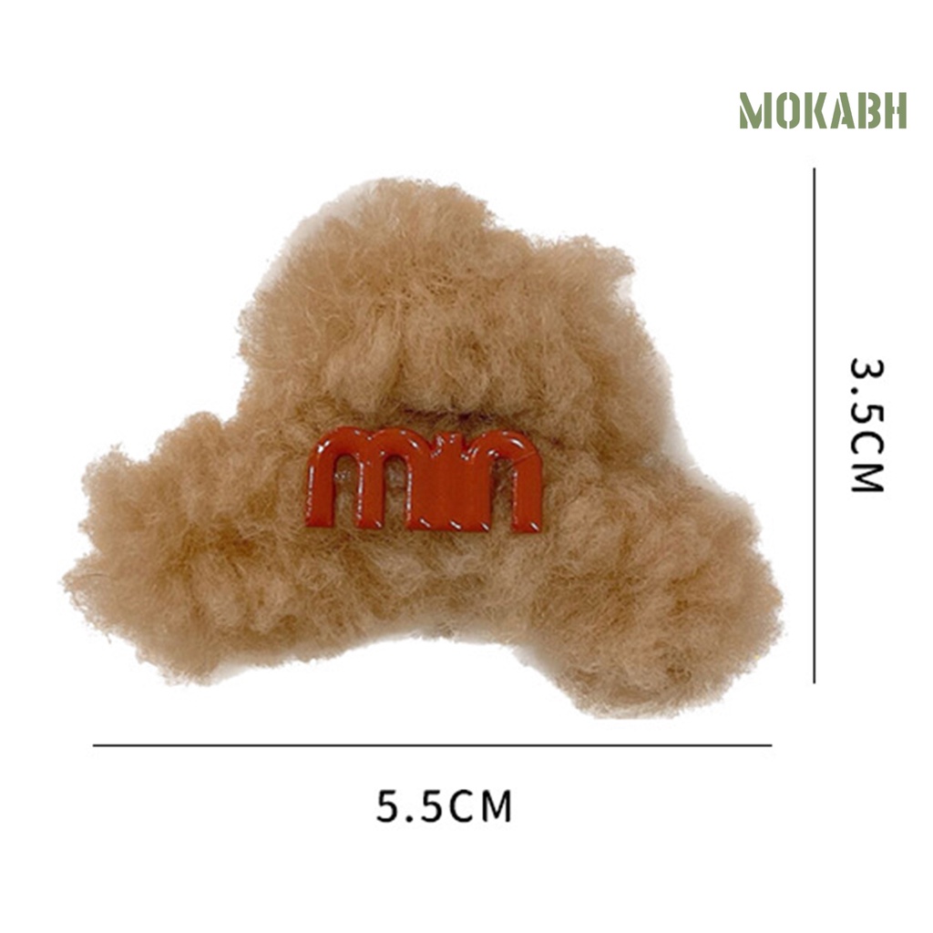 Kẹp Tóc Mềm Mại Màu Trơn Họa Tiết Chữ Phong Cách Hàn Quốc