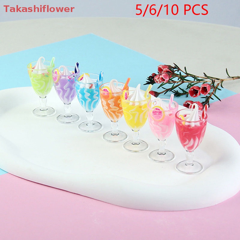 Set 5 / 6 / 10 Mô Hình Ly Rượu Mini Bằng Resin Polymer