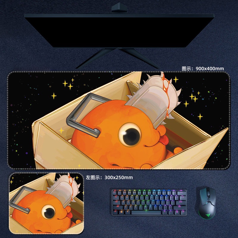 Tấm Lót Chuột Và Bàn Phím Cỡ Lớn In Hình Anime Chainsaw man Makima Power Aki Denji Dành Cho Chơi Game Máy Tính