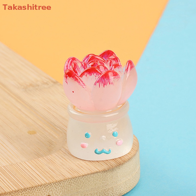 1 Chậu Cây Nhựa Phát Quang mini Để Bàn Trang Trí