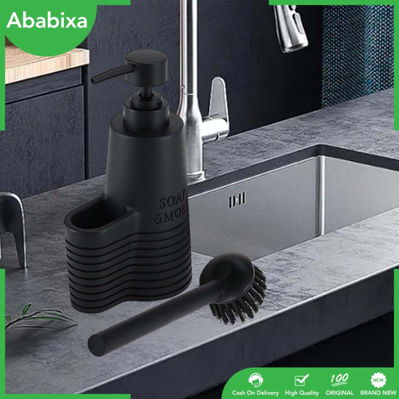 Giá Đỡ Cọ Rửa Chén / Xà Phòng Có Ngăn Đựng Xà Phòng Màu Đen Dễ Sử Dụng Hàng Ngày