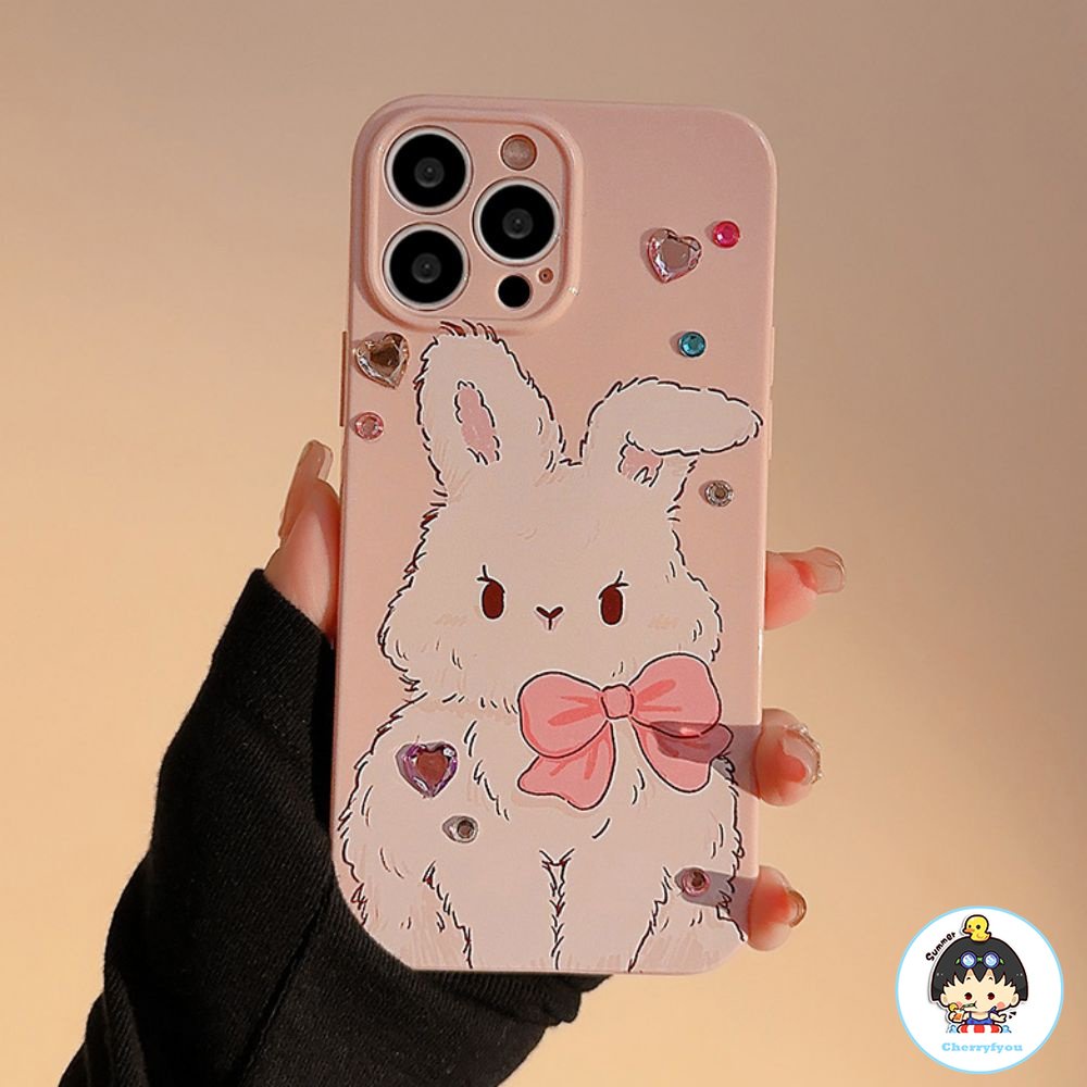 Ốp Điện Thoại TPU Mềm Chống Sốc Chống Dấu Vân Tay Hình Thỏ Cho IPhone 14 Pro Max 14 13 12 11 Pro Max X XR 8 7 Plus SE