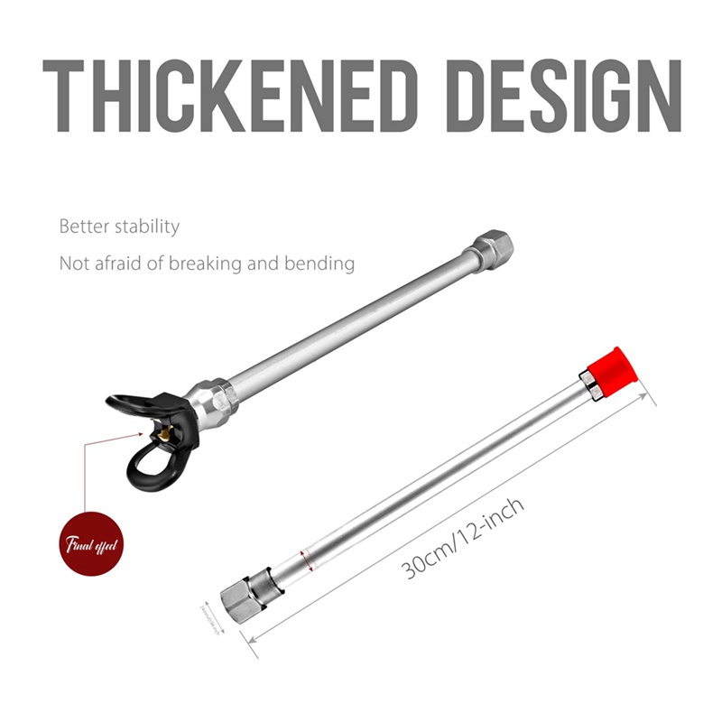 Bộ 2 Thanh Sơn Nối Dài Không Khí 12Inch Và 1 Đầu Phun Bảo Vệ Và 3 Đầu Đệm Niêm Phong