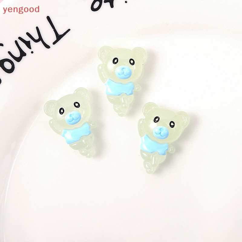 Set 2 Mô Hình Gấu Nhảy Múa Bằng Nhựa Resin Phát Sáng DIY Hoạt Hình
