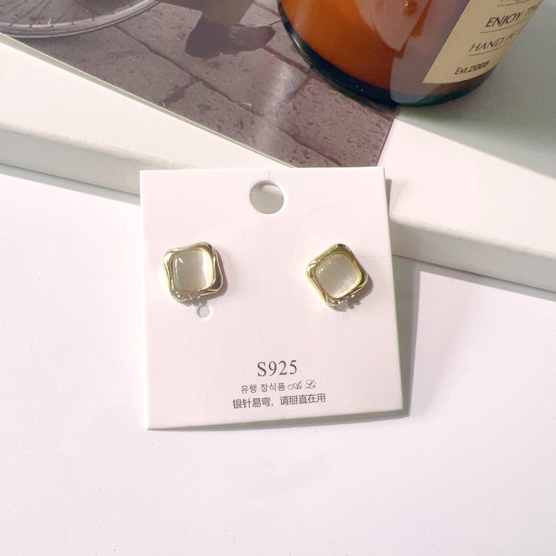 Khuyên Tai Đính Đá opal Cao Cấp Phong Cách retro Mẫu Mới 2023 Dành Cho Nữ