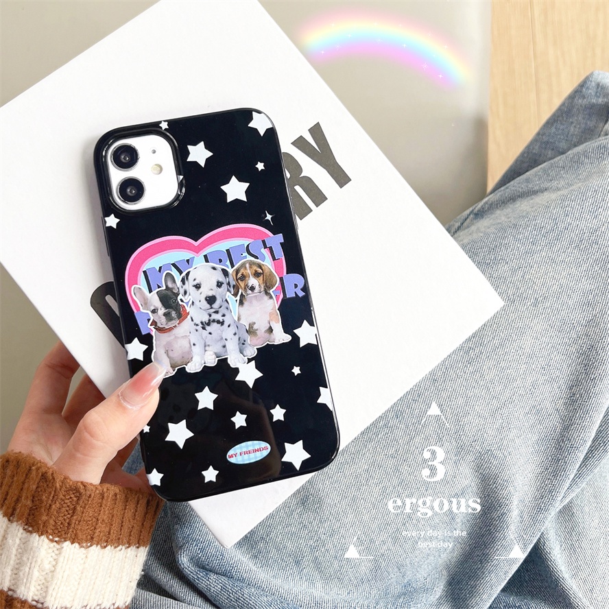 Ốp Điện Thoại TPU Mềm Màu Kẹo Hình Cún Cưng Cho IPhone 14 13 12 11 Pro Max SE2020 X XR Xs Max 7 8 6 6s Plus