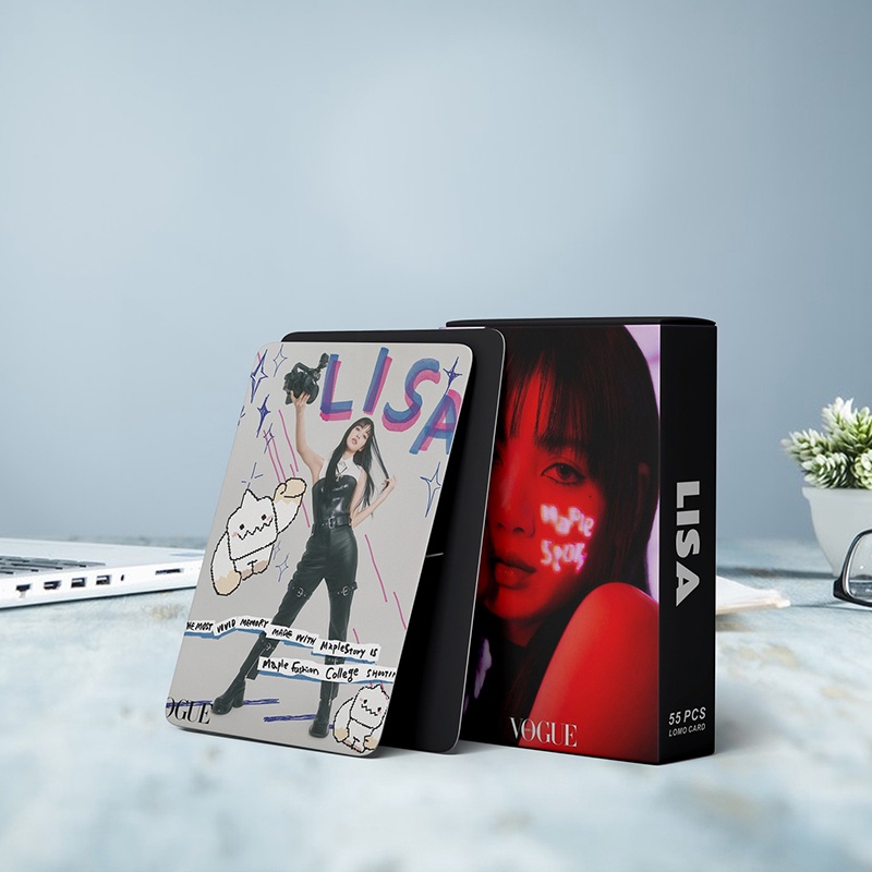 Hộp 55 Ảnh Thẻ Lomo Card JISOO ROSE LISA JENNIE Nhóm Nhạc Kpop