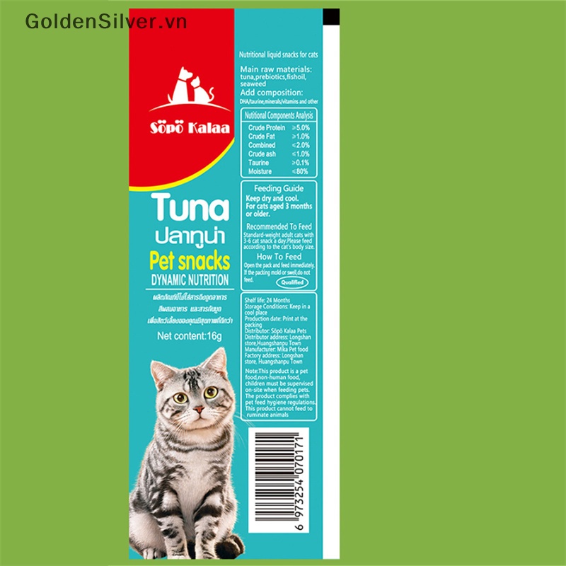 Que Đồ Ăn Màu Vàng Bạc 15g Bổ Sung Nước Cho Mèo