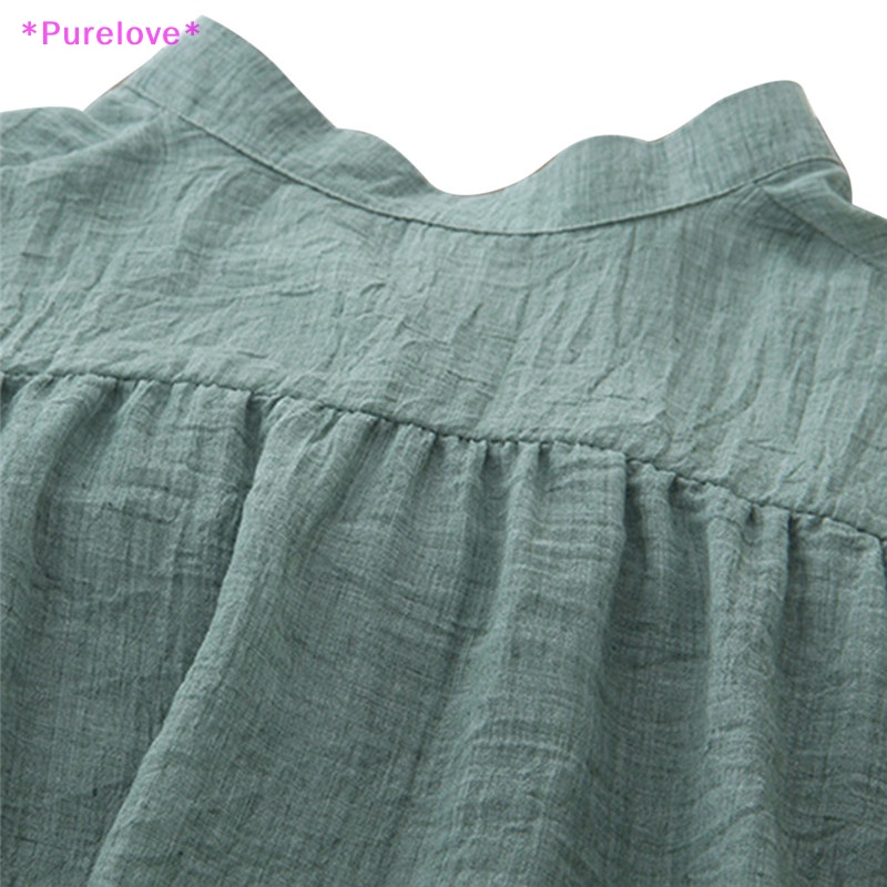 Áo Sơ Mi Vải Lanh Dài Tay Dáng Rộng Phối Nút Thời Trang Mùa Thu Cho Nữ Mới